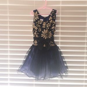 Blue and Gold Iris & Ivy Party Dress